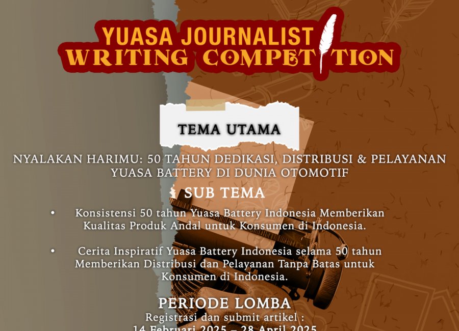 RAYAKAN ULANG TAHUN EMAS KE-50 YUASA GELAR KOMPETISI MENULIS UNTUK MEDIA