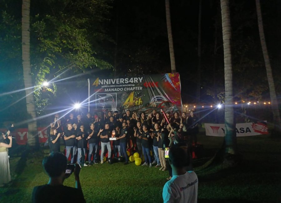 Yuasa Mendukung Perayaan 4th Anniversary Honda Brio Club Indonesia Chapter Manado