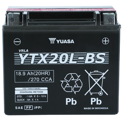 Aki Yuasa YTX20L-BS untuk Triumph Thunderbird